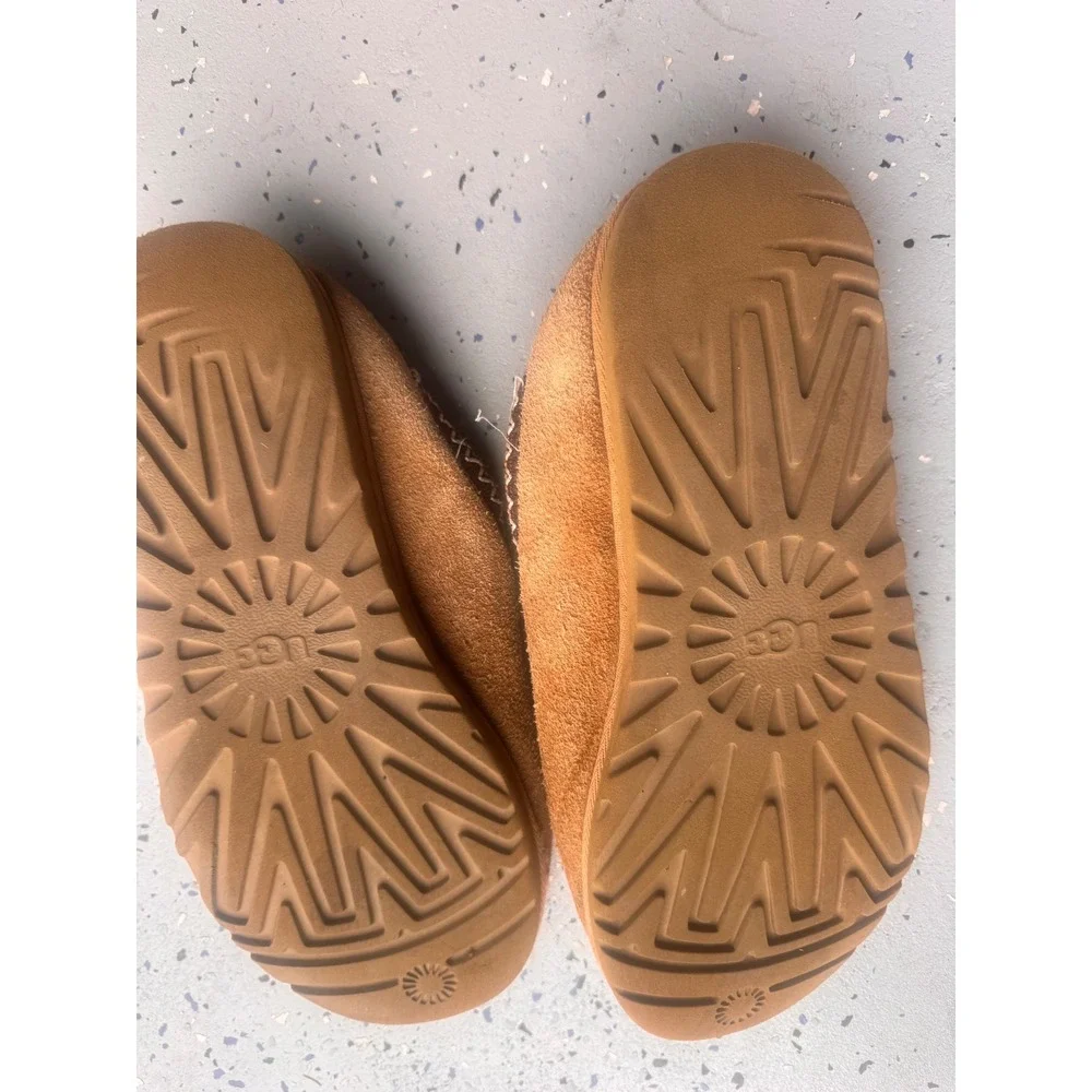 UGG Australia Men's Size 8 Brown Suede Shearling Slippers Style 5950